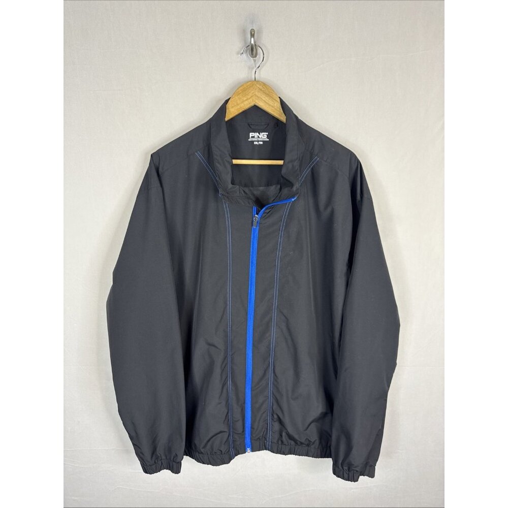 Ping SensorWarm Mens XXL Black Golf Windbreaker Jacket Full Zip‎